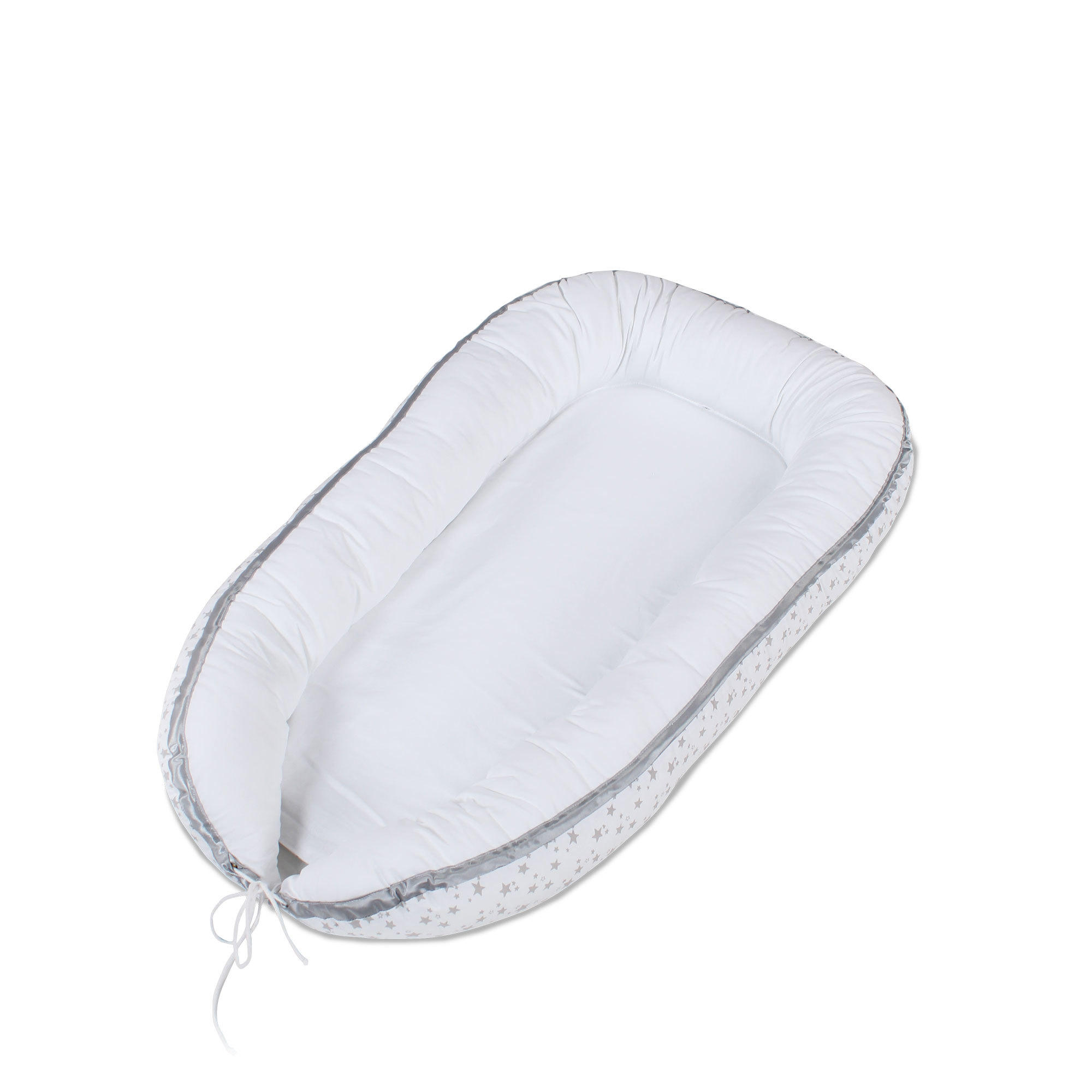 Kuschelnest Babybay  90/50/13 cm   - Hellgrau/Weiß, Basics, Textil (90/50/13cm) - Babybay