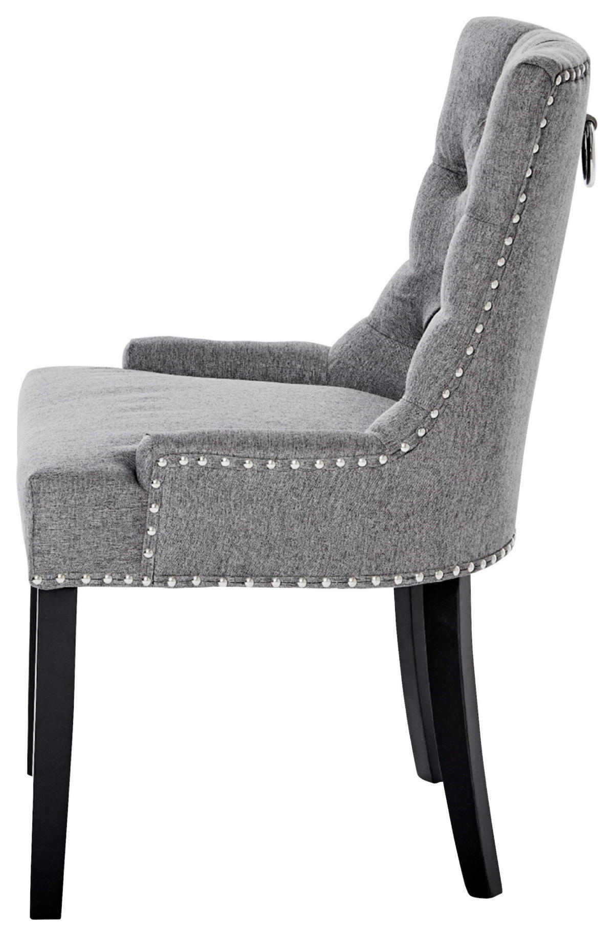 STUHL  in Webstoff  - Schwarz/Grau, Modern, Holz/Textil (56/62,5/91cm) - Livetastic