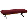 HOCKERBANK in Holz, Textil Rot  - Rot/Schwarz, Design, Holz/Textil (150/43/60cm) - Dieter Knoll