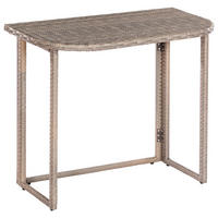 GARTENTISCH Metall, Kunststoff Naturfarben rechteckig  - Naturfarben, KONVENTIONELL, Kunststoff/Metall (90/50/75cm) - Gardenson