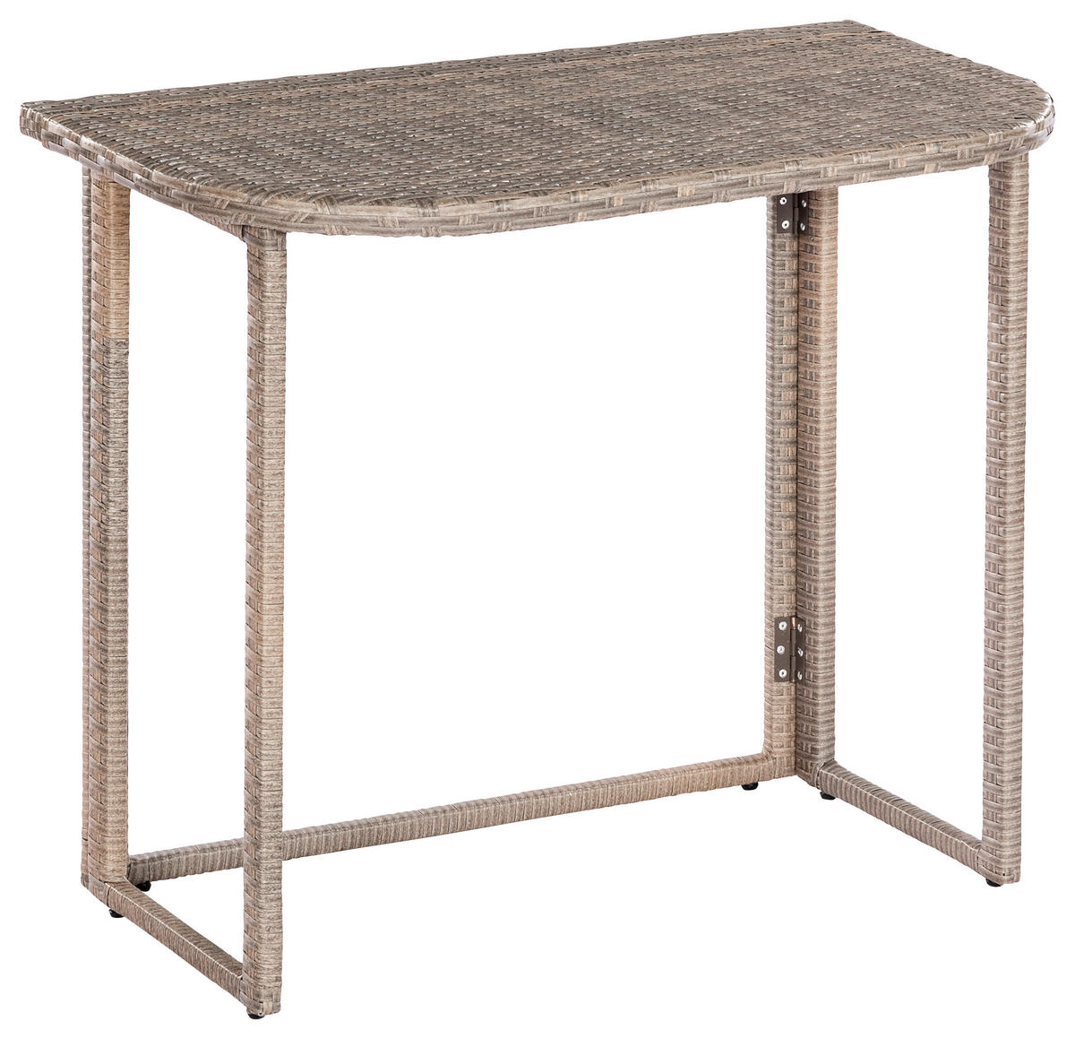 GARTENTISCH Metall, Kunststoff Naturfarben rechteckig  - Naturfarben, KONVENTIONELL, Kunststoff/Metall (90/50/75cm) - Gardenson