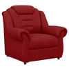 SESSEL Lederlook Rot    - Rot/Schwarz, KONVENTIONELL, Kunststoff/Textil (104/102/101cm) - Livetastic