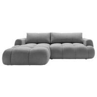 ECKSOFA Hellgrau Struktur  - Hellgrau/Schwarz, KONVENTIONELL, Kunststoff/Textil (172/272cm) - Carryhome