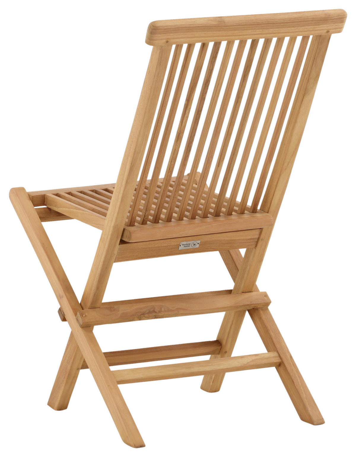 Klappstuhl 2er-Set Teakholz Teakfarben  - Teakfarben, KONVENTIONELL, Holz (47/89/62cm) - Gardenson