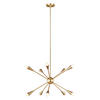 KRONLEUCHTER 70.5/47.7 cm    - Messingfarben, Konventionell, Glas/Metall (70.5/47.7cm) - Elstead Lighting