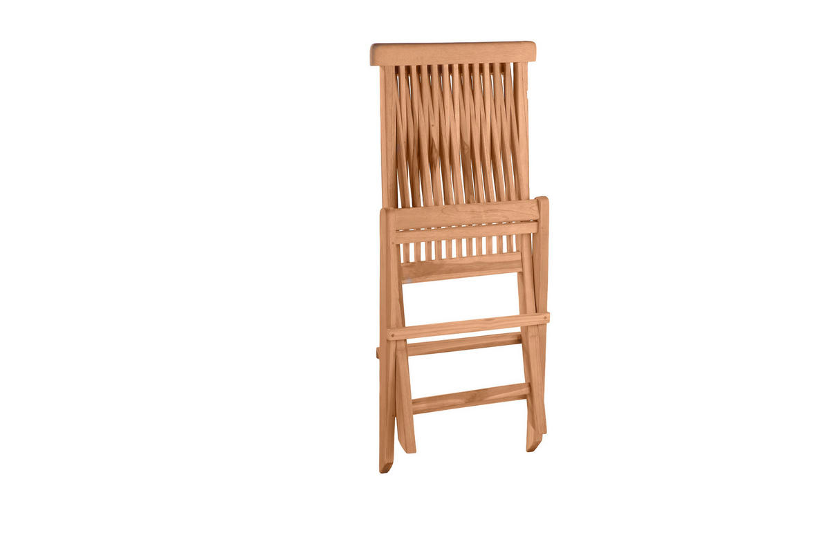 GARTENKLAPPSTUHL-SET Teakholz Naturfarben  - Naturfarben, Design, Holz (47/89/57cm) - Livetastic