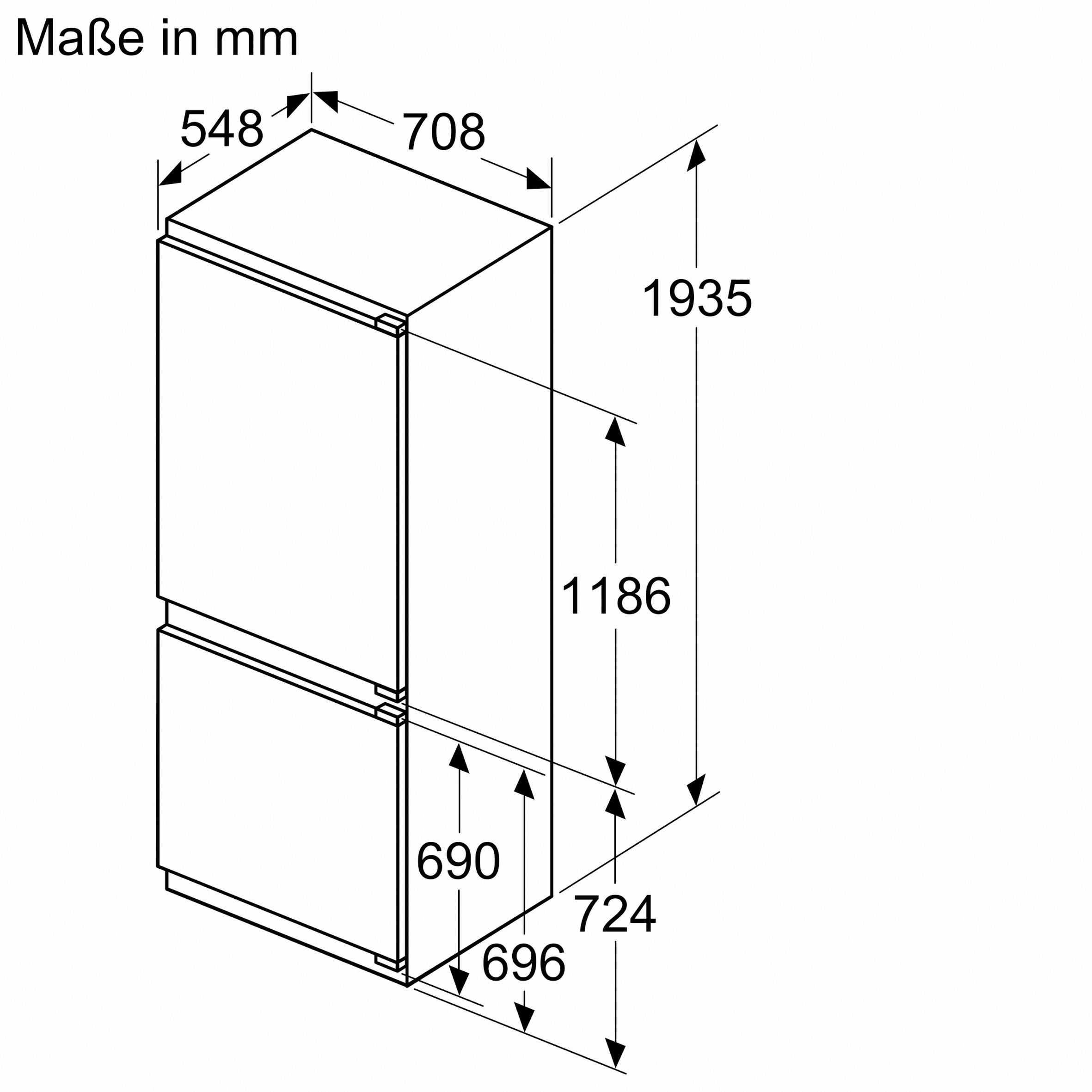 KÜHL-GEFRIER-KOMBINATION KB7962FE0  - Weiß, Basics, Kunststoff/Metall (70,8/193,5/54,8cm) - Neff