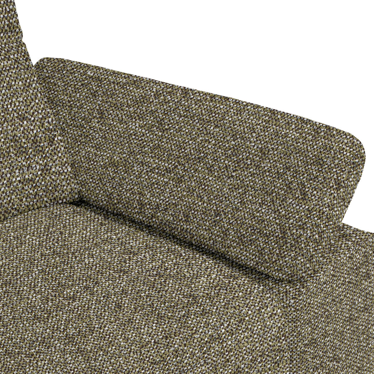 ECKSOFA in Chenille, Flachgewebe Grün  165/318 cm  - Schwarz/Grün, Design, Textil/Metall (165/318cm) - Xora