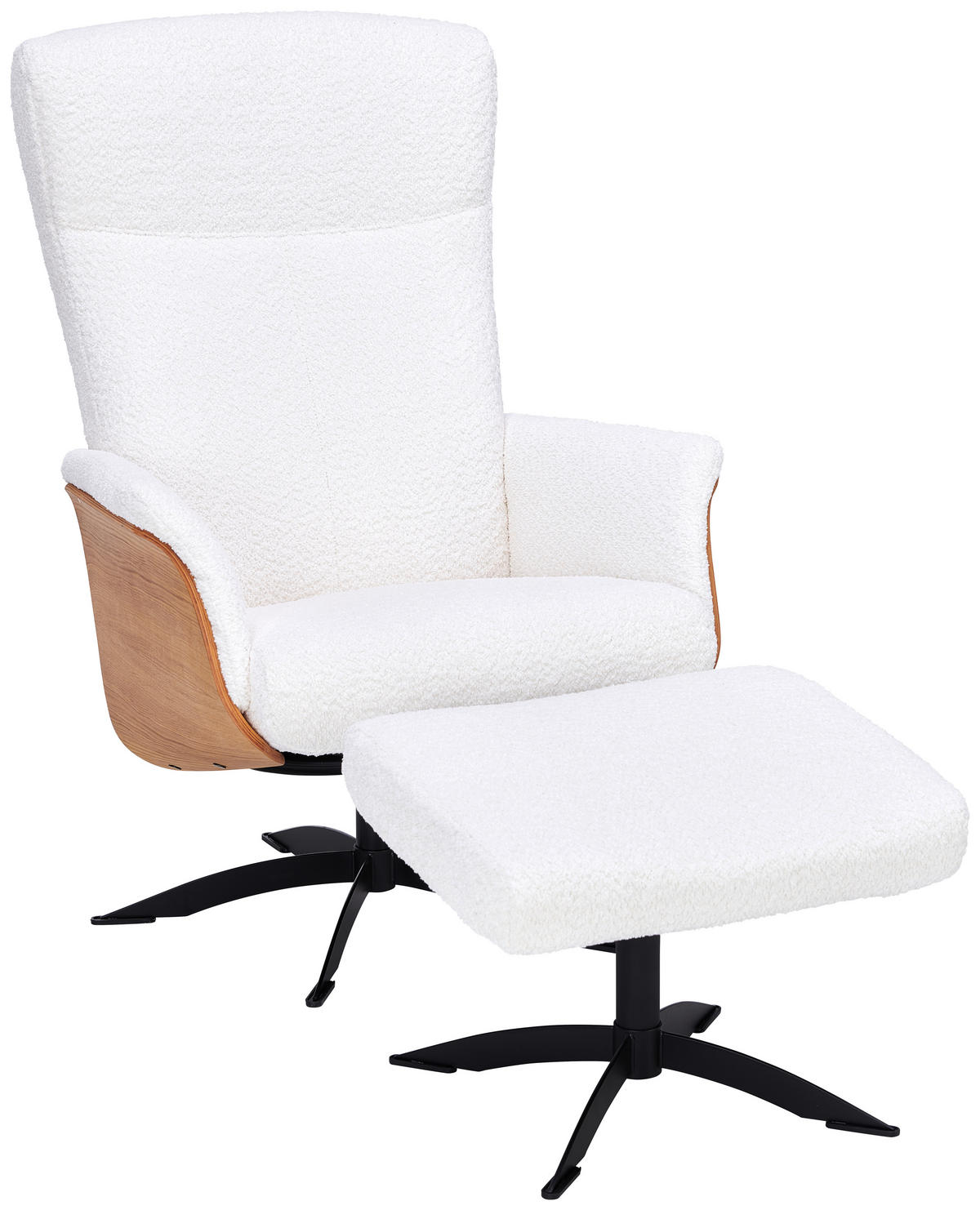 RELAXSESSEL in Holz, Textil Creme  - Creme/Schwarz, Design, Holz/Textil (71/104/77cm) - Welnova