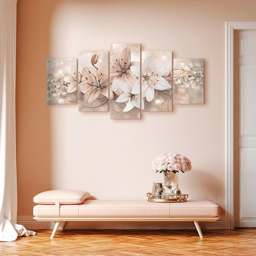 LEINWANDBILD Blumen 100/50/1.2 cm  - Beige, Basics, Holzwerkstoff/Textil (100/50/1.2cm) - artgeist