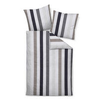 BETTWÄSCHE Makosatin 155/200 cm  - Grau, Design, Textil (155/200cm) - Janine