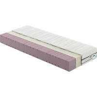 KOMFORTSCHAUMMATRATZE 90/200 cm, Höhe ca.: 20 cm, H4 = sehr fest, 7-Zonen - Weiß, Textil (90/200cm) - Boxxx