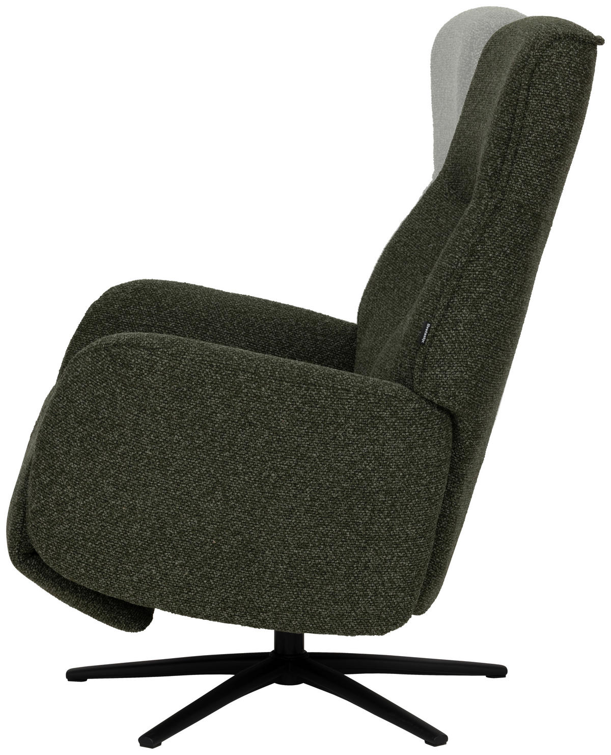 RELAXSESSEL Webstoff    - Dunkelgrün/Schwarz, Design, Holz/Textil (77/112/86cm) - Livetastic