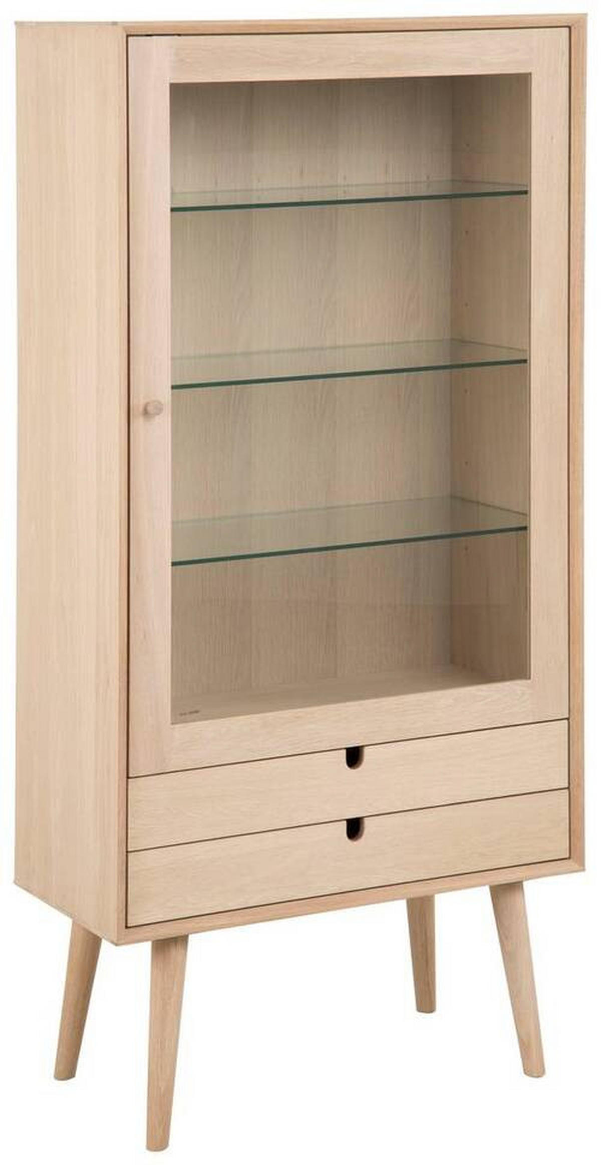 VITRINE  in furniert Eiche Eichefarben - Eichefarben, KONVENTIONELL, Glas/Holz (72/143,2/36cm)