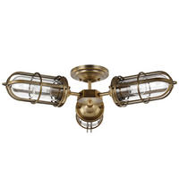 STROPNÉ SVIETIDLO, 65.4/14.9 cm  - mosadzná, Konventionell, kov/sklo (65.4/14.9cm) - Elstead Lighting