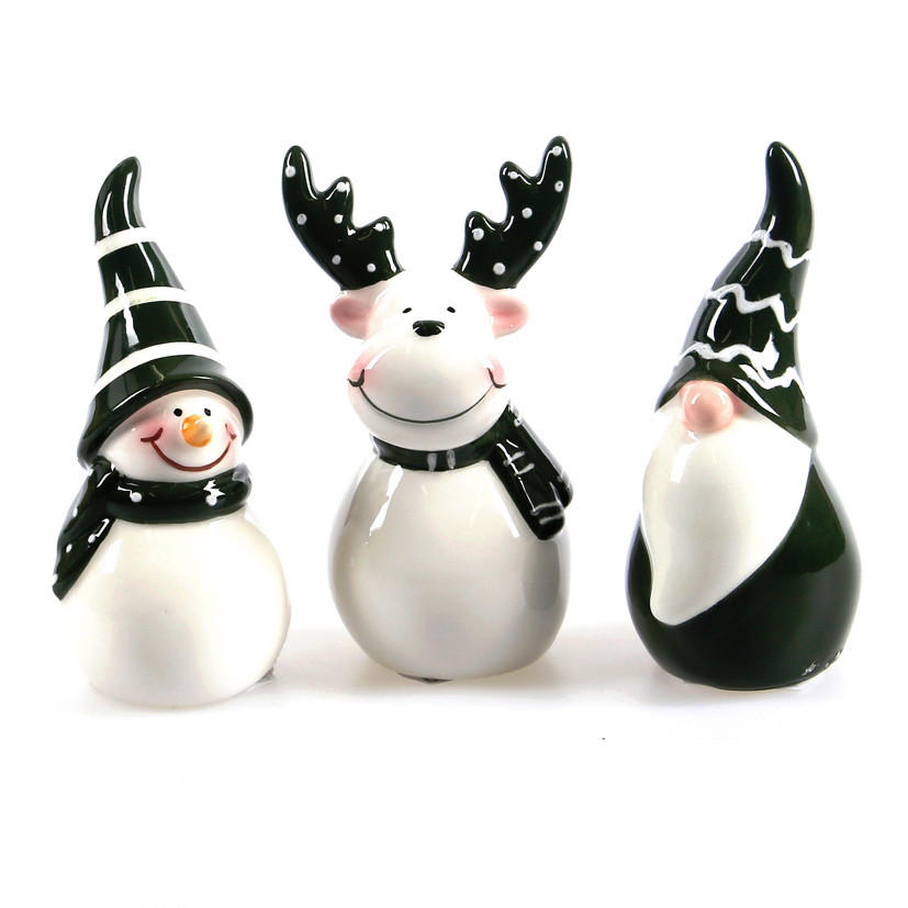 JULFIGUR - vit/grön, Lifestyle, keramik (5/4,5/9,5cm) - X-Mas