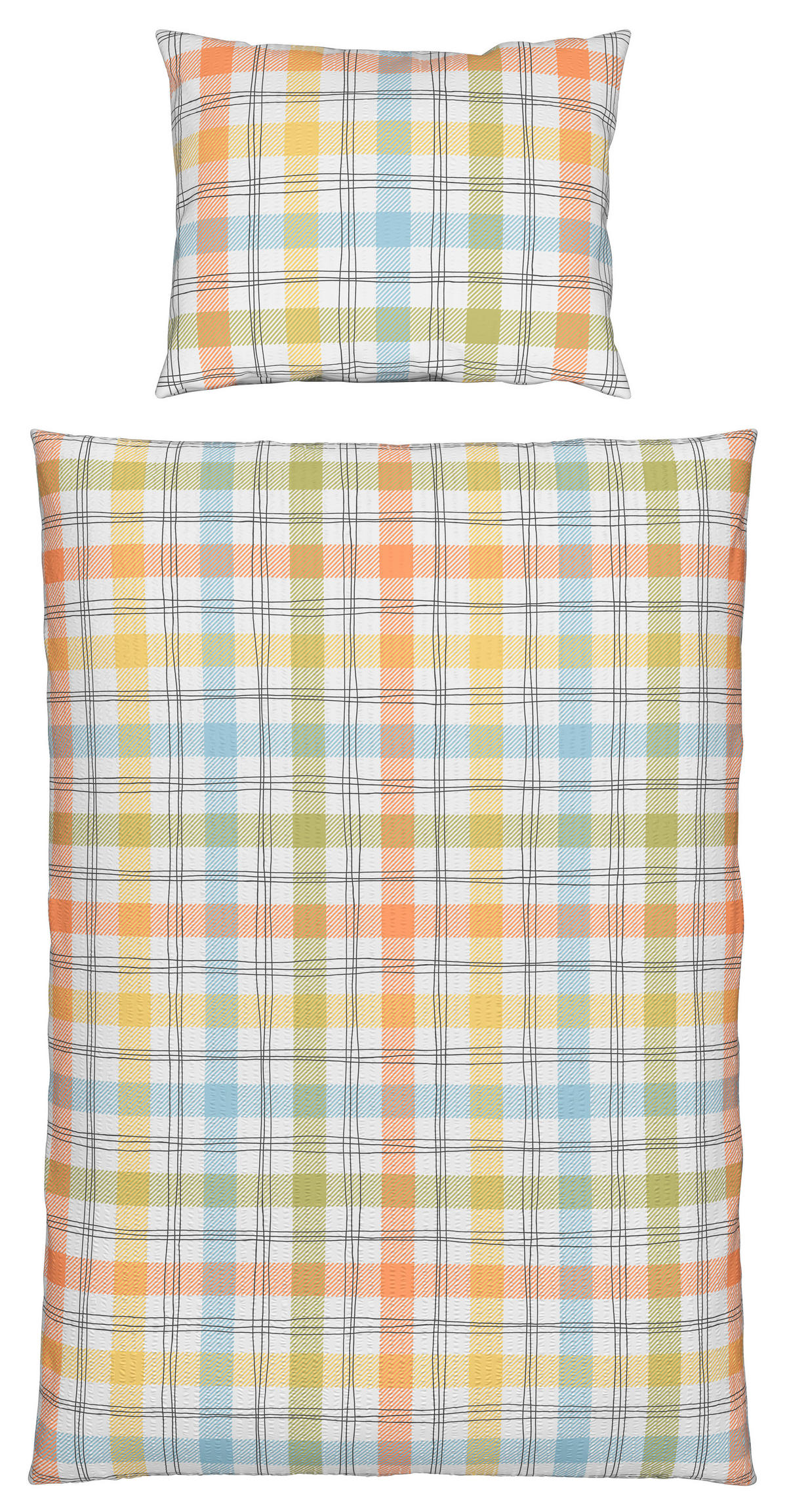 POSTEĽNÁ BIELIZEŇ, seersucker, viacfarebná, 140/200 cm - viacfarebná, Konventionell, textil (140/200cm) - Esposa