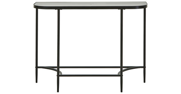 KONSOLENTISCH Schwarz  - Schwarz, Design, Glas/Metall (110/35/80cm) - Xora