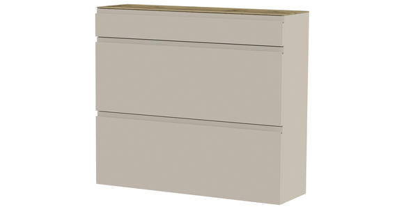 HÄNGESCHUHSCHRANK 110/97/33 cm  - Sandfarben/Eichefarben, Design, Holzwerkstoff (110/97/33cm) - Moderano