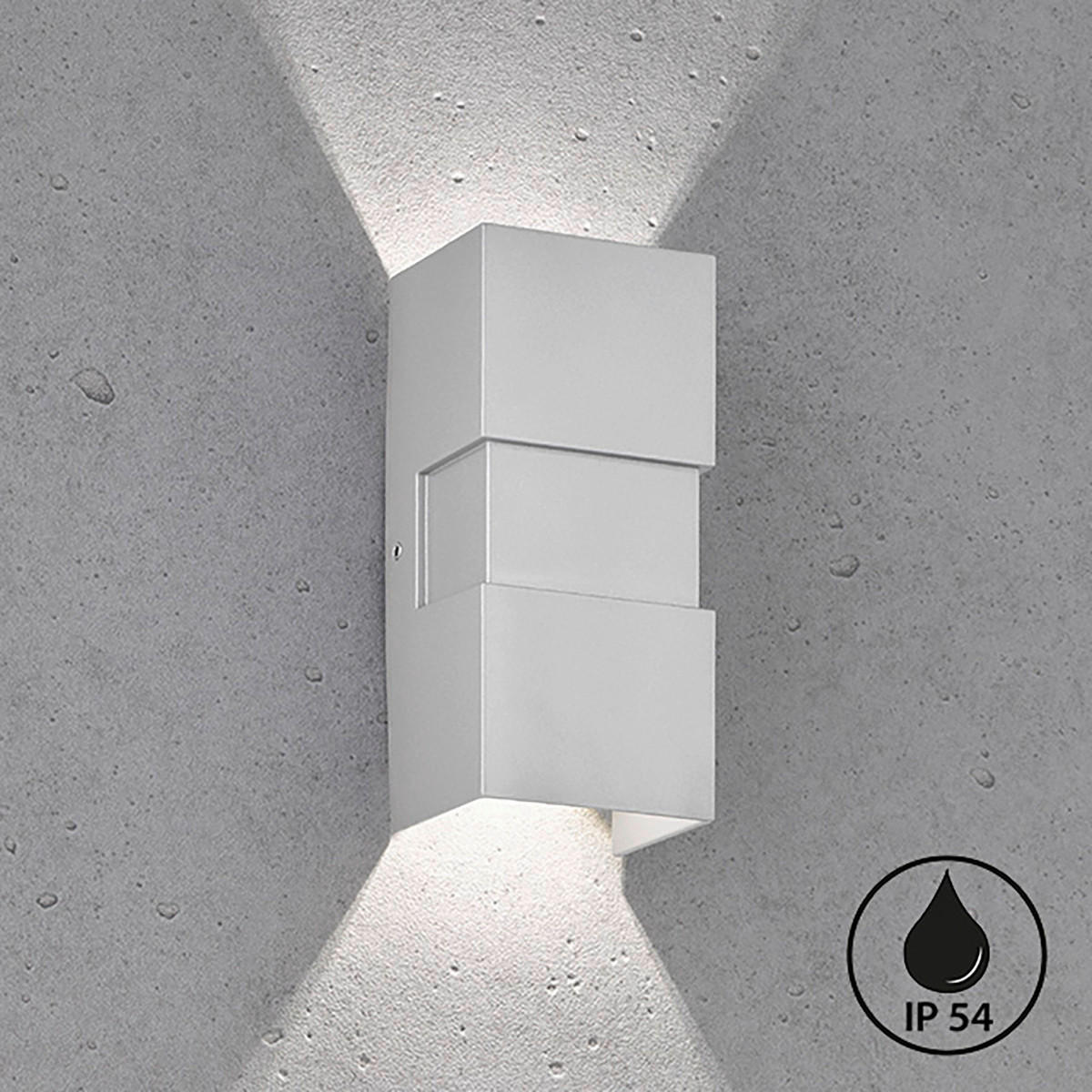 LED-AUSSENLEUCHTE - Silberfarben, Basics, Metall (7/15cm) - Fischer & Honsel