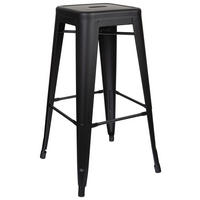 BARHOCKER Schwarz Stahl stapelbar, abwischbar  - Schwarz, Basics, Metall (44/77/44cm) - MID.YOU