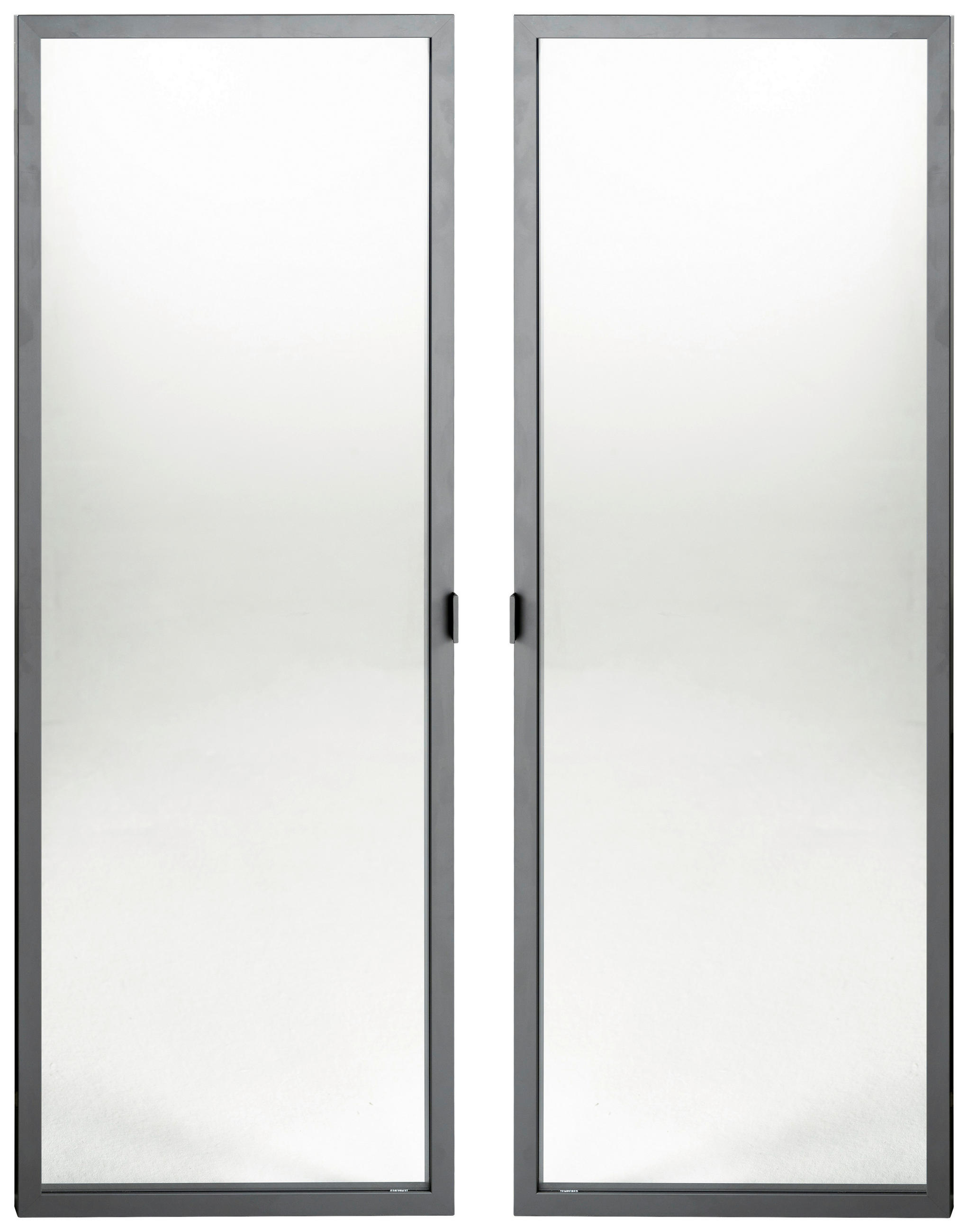 AJTÓ SZETT - antracit, Modern, Üveg/fém (73,7/101,2cm) - Carryhome