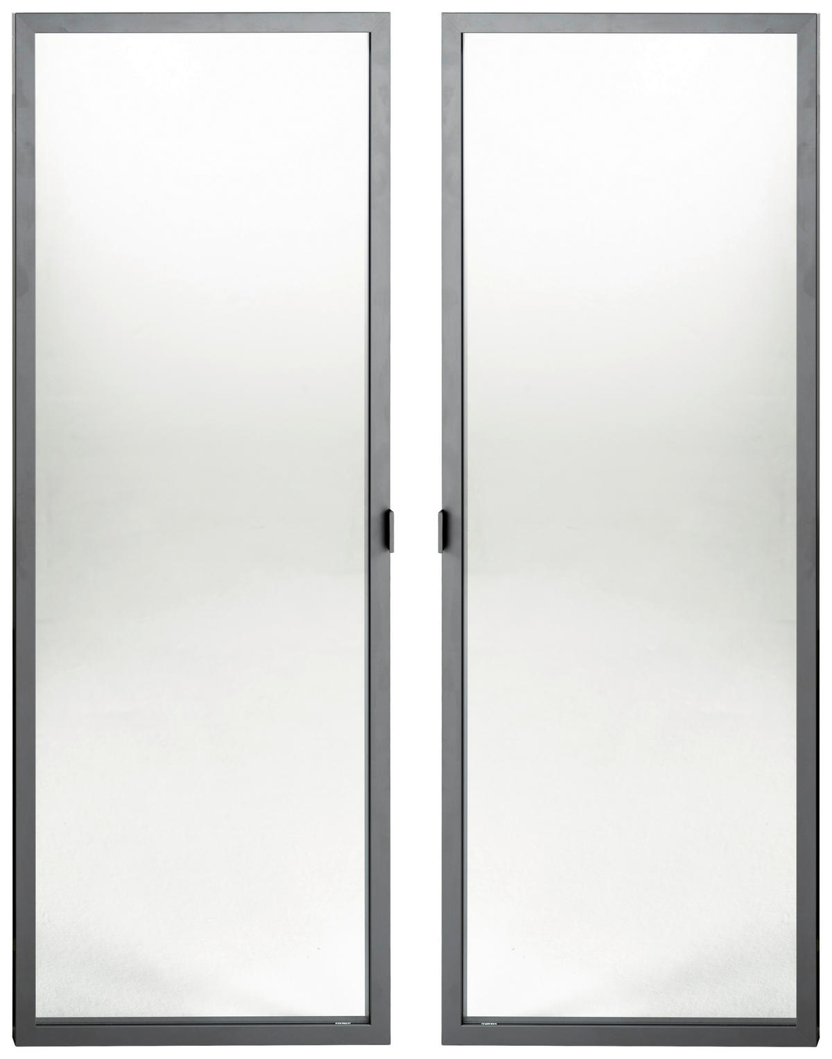 SET VRATA   - antracit, Moderno, staklo/metal (73,7/101,2cm) - Mömax