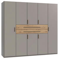 KLEIDERSCHRANK 225/208/65 cm,  in Sahara, Eiche Artisan, 8 Tür(en)  - Eiche Artisan/Sahara, Design, Holzwerkstoff (225/208/65cm) - Boxxx