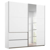 SCHIEBETÜRENSCHRANK 175/210/59 cm 2-türig Weiß  - Alufarben/Weiß, Design, Holzwerkstoff/Metall (175/210/59cm) - Rauch Möbel