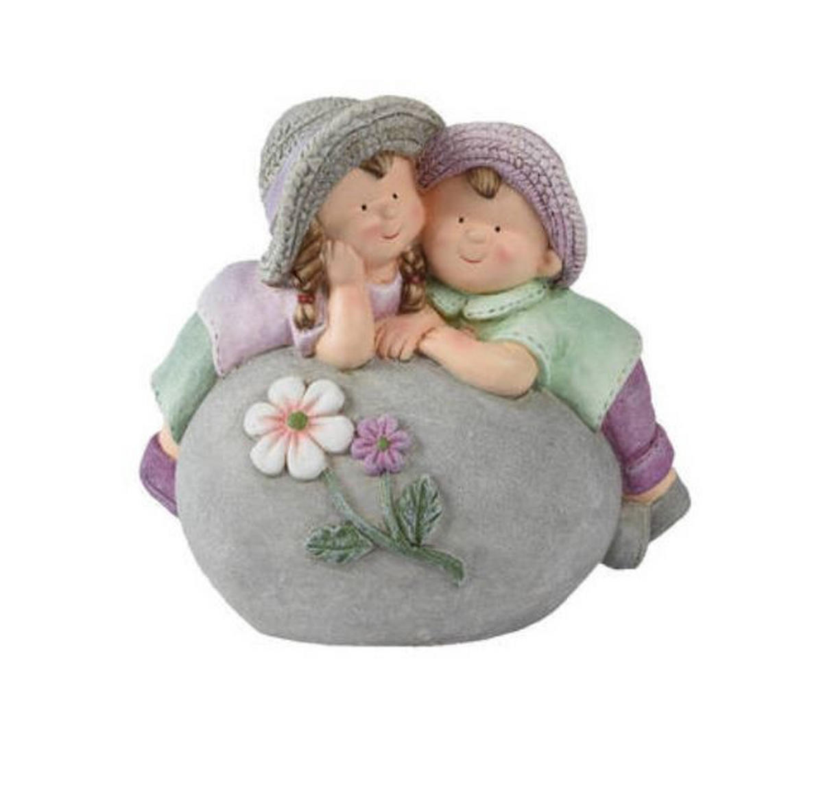 DEKORATIONSFIGUR BARN - lila/grön, Lifestyle, sten (14,00/55,50/48,00cm)