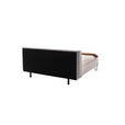 POLSTERBETT Beleuchtung 140/200 cm  in Creme  - Creme/Schwarz, MODERN, Textil/Metall (140/200cm) - Novel