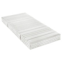 KOMFORTSCHAUMMATRATZE 90/200 cm, Höhe ca.: 16 cm, H2 = mittel, 7-Zonen - Weiß, Basics, Textil (90/200cm) - Sleeptex