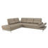 WOHNLANDSCHAFT Echtleder - Alufarben/Braun, Design, Leder/Metall (251/300cm) - JOOP!