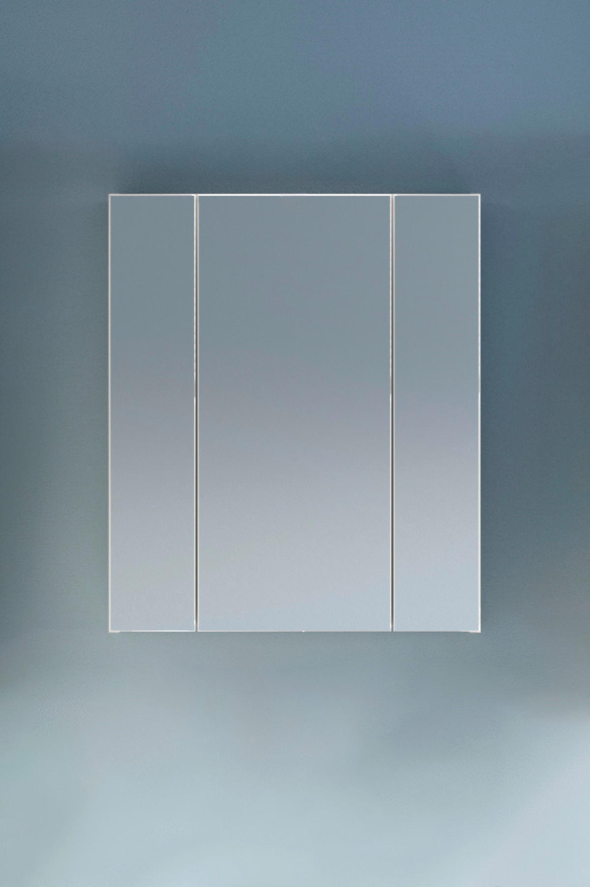 OMARA Z OGLEDALOM 60/70/18 cm  - bela, Moderno, steklo/leseni material (60/70/18cm) - MID.YOU