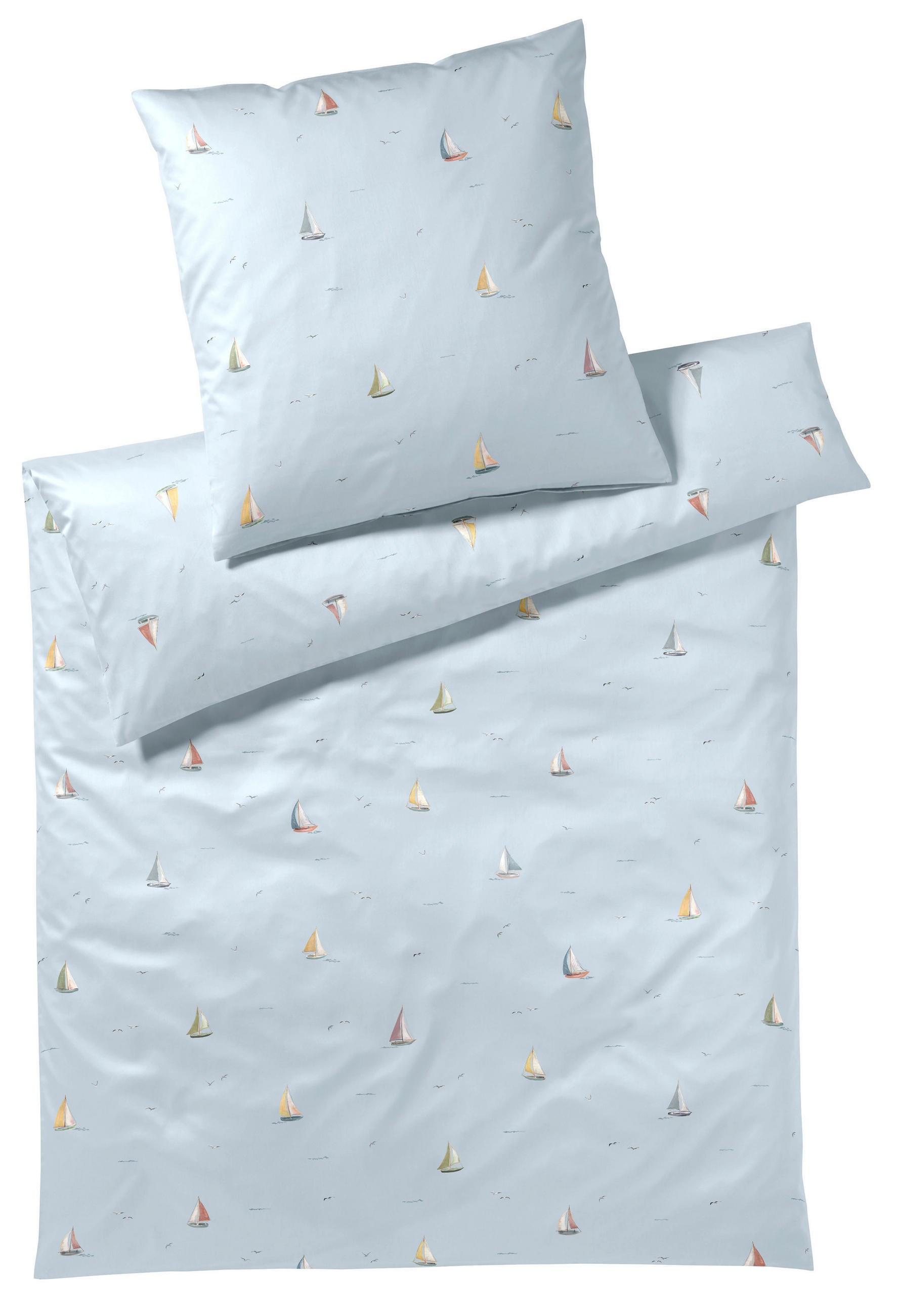 POSTELJNINA SAIL AWAY 140/200 cm mako saten modra  - modra, Konvencionalno, tekstil (140/200cm) - Elegante