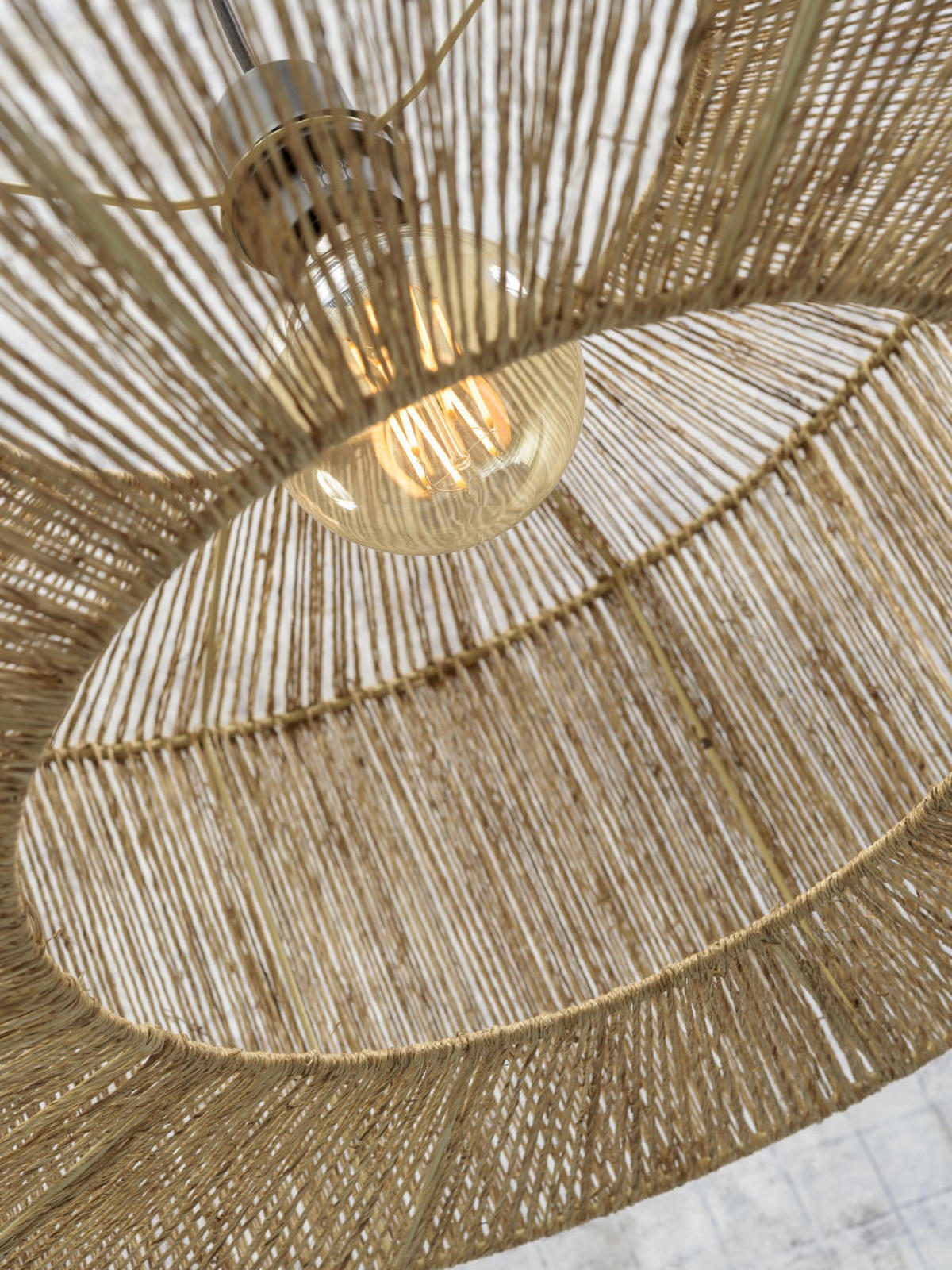 GOLVLAMPA GOOD&MOJO 50/165/207 cm    - naturfärgad, Trend, textil (50/165/207cm) - Good & Mojo