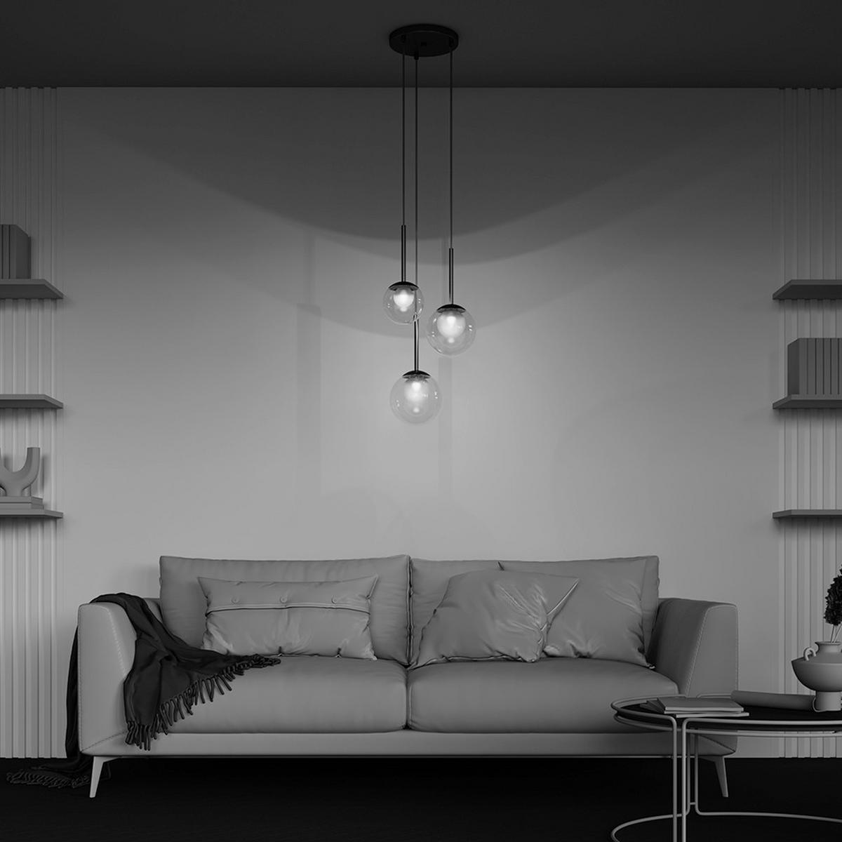 PENDELLAMPA 40/64,1 cm  - guldfärgad, Modern, metall/glas (40/64,1cm) - MAYTONI