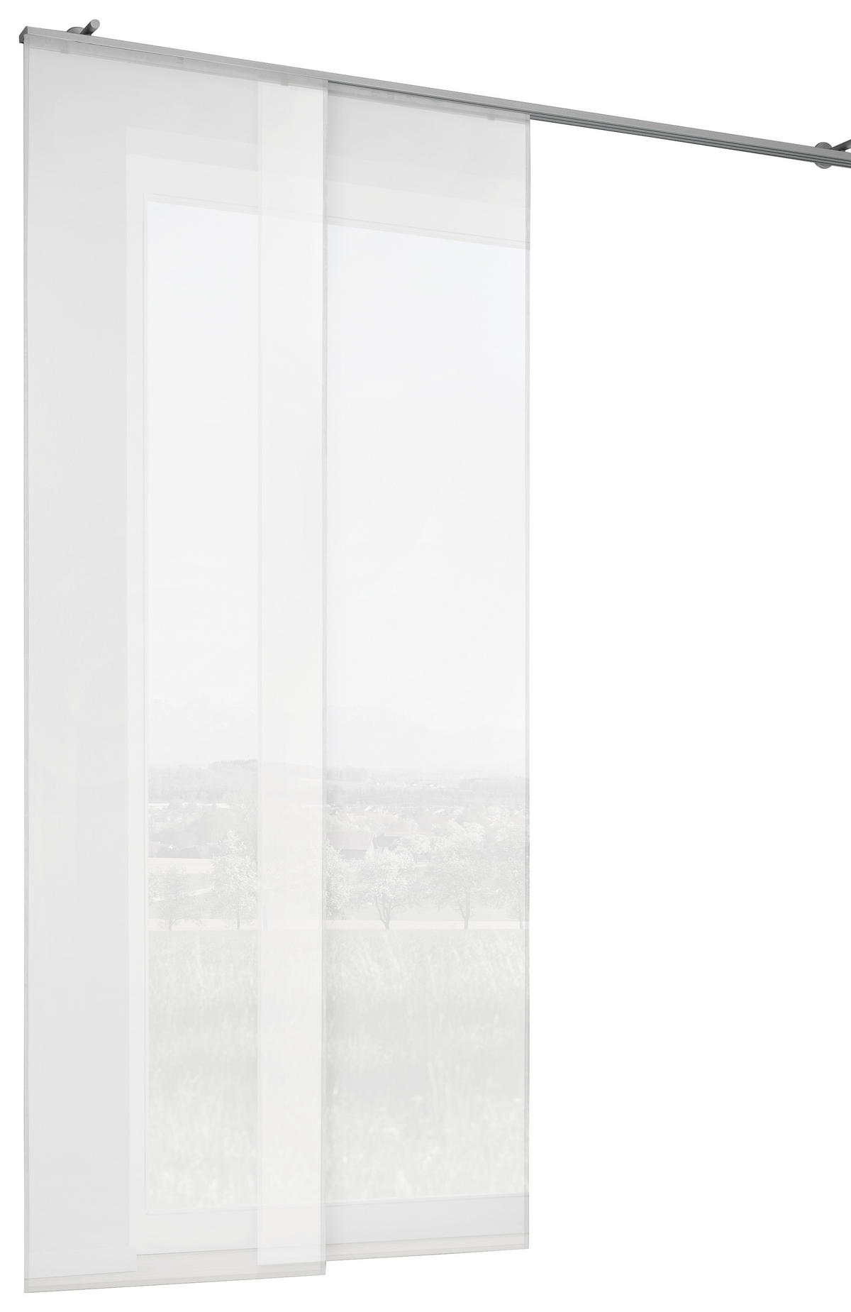 PANELOVÝ ZÁVĚS, 60/255 cm - bílá, Basics, textil (60/255cm) - Boxxx