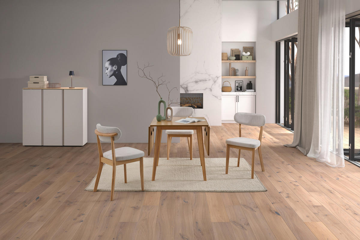 ESSTISCH in Holz  - Eichefarben, Basics, Holz (160/76/80cm) - Livetastic