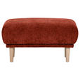 HOCKER Flachgewebe Rostfarben  - Rostfarben, KONVENTIONELL, Holz/Textil (88/49/62cm) - Carryhome