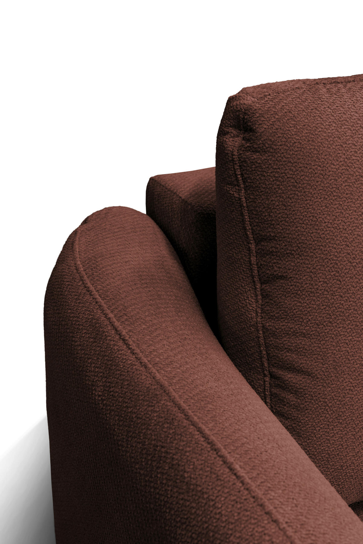 ECKSOFA PORTO Rot  - Rot/Schwarz, Design, Textil (154/270cm) - MID.YOU