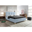 POLSTERBETT Lattenrost, Bettkasten 140/200 cm  in Hellblau  - Buchefarben/Hellblau, KONVENTIONELL, Holz/Textil (140/200cm) - Carryhome