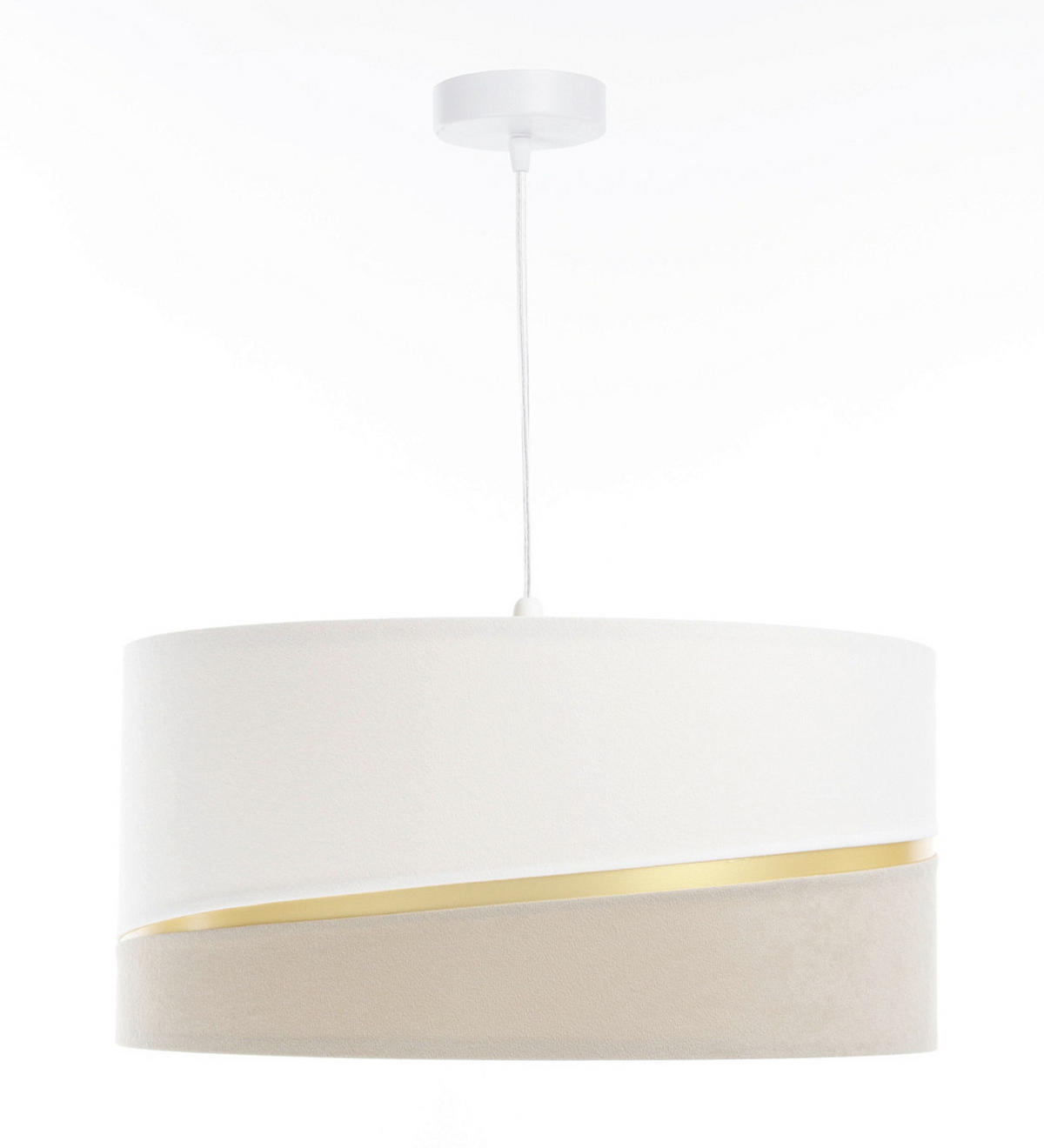 HÄNGELEUCHTE Swing 50/95 cm   - Beige/Goldfarben, Design, Kunststoff/Textil (50/95cm)