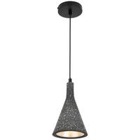 HÄNGELEUCHTE 15/120 cm  - Schwarz, Design, Stein/Metall (15/120cm) - Collet's Monde