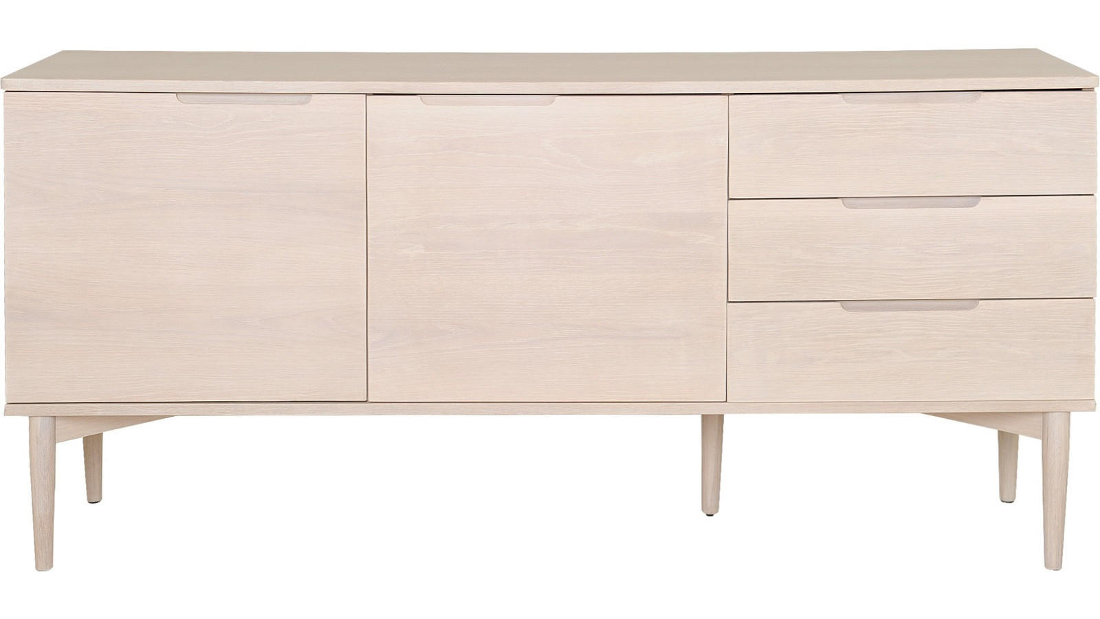 SIDEBOARD 161/76/41 cm  - vit/ekfärgad, Design, metall/trä (161/76/41cm) - Best Price