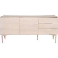 SIDEBOARD 161/76/41 cm  - vit/ekfärgad, Design, metall/trä (161/76/41cm) - Best Price