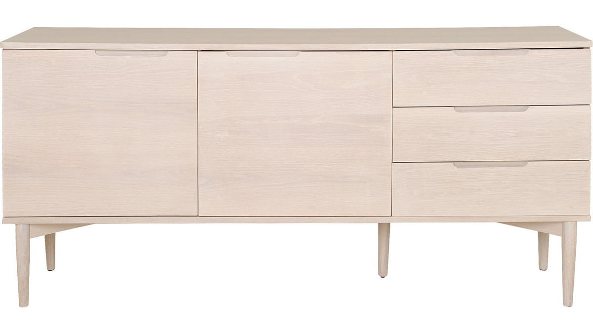 SIDEBOARD 161/76/41 cm  - vit/ekfärgad, Design, metall/trä (161/76/41cm) - Best Price