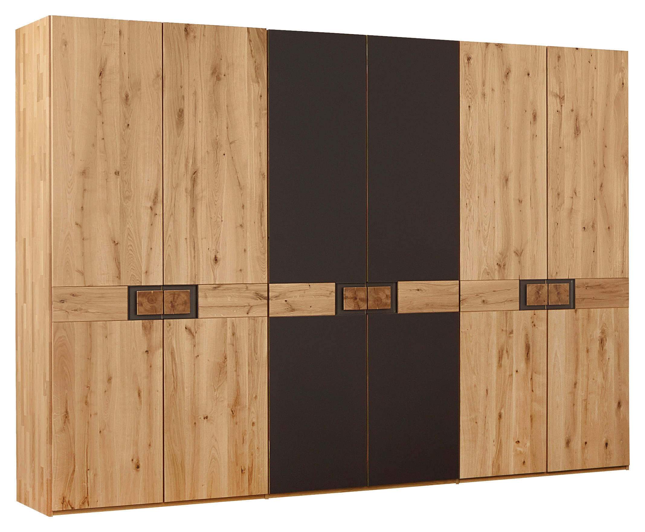 DREHTÜRENSCHRANK 302/223/62 cm 6-türig Eichefarben  - Eichefarben, Natur, Glas/Holz (302/223/62cm) - Valnatura
