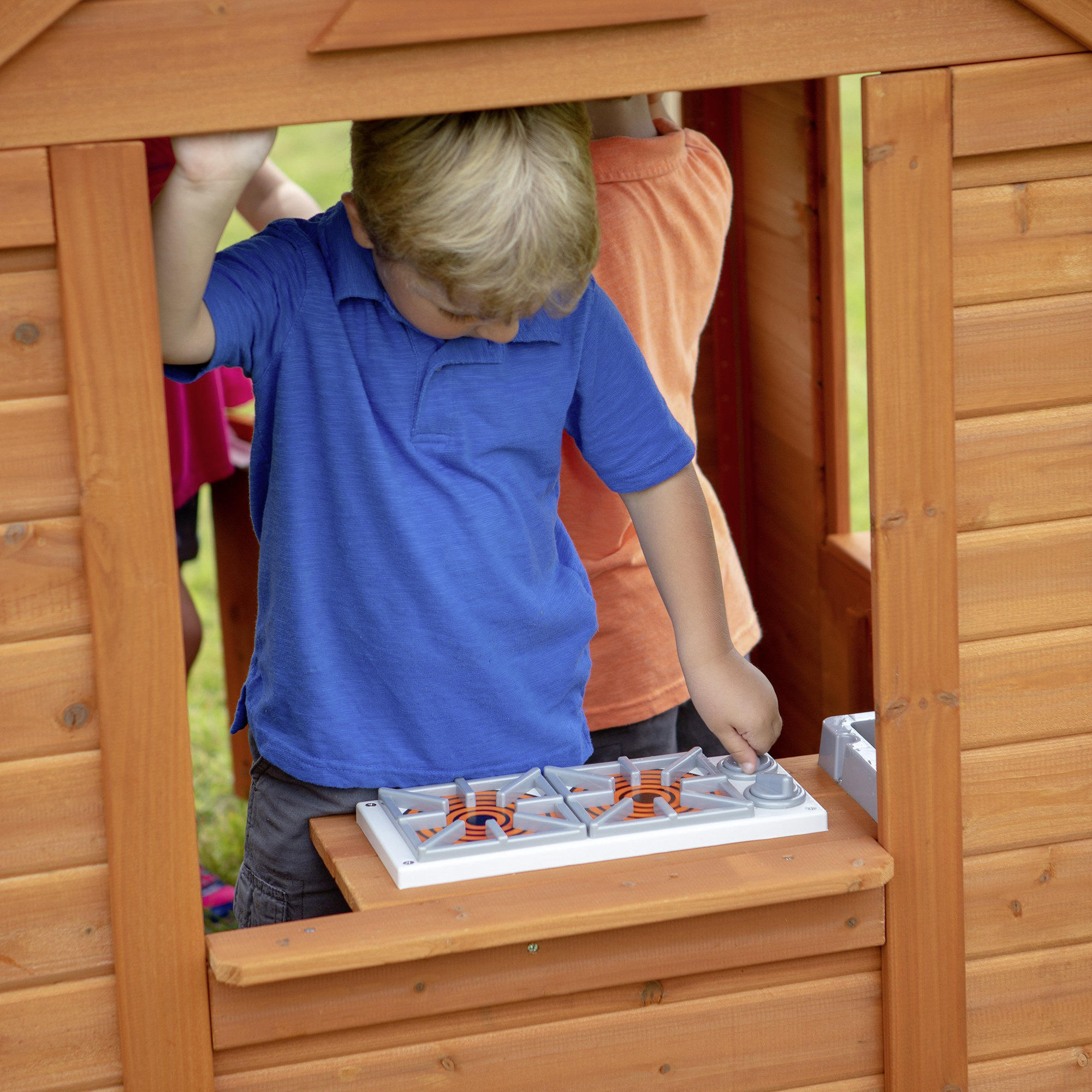 SPIELHAUS 107/140/117 cm  - Hellbraun, Design, Holz (107/140/117cm) - Ambia Garden