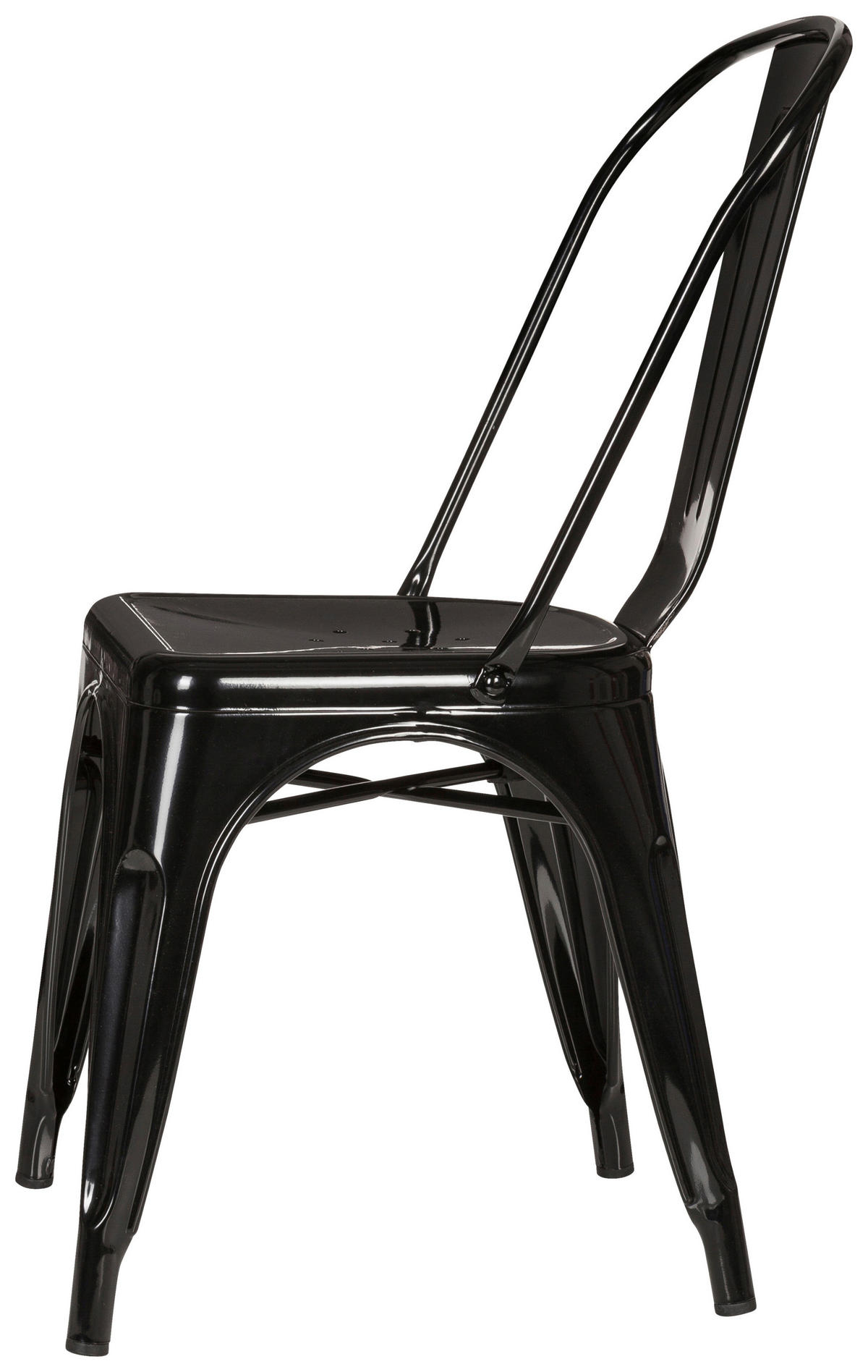 STOL stål  - svart, Basics, metall (44/84/54cm) - MID.YOU